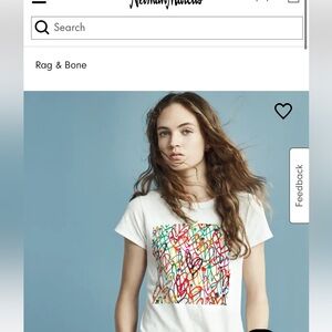 Rag & Bone x James Goldcrown Bleeding Hearts graphic tee. EUC